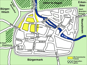 Location of the French colony